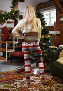Highwaisted Leggings (10-16 UK Size) - Sweet Candy Cane