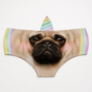 Horn Pantie - Rainbow Pugicorn (6-10 UK Size) - Kukubird-UK