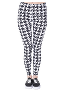 Regular Leggings (8-12 UK Size) - Cheerful Check Owl