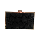 The Black Floral Clutch