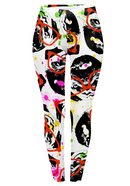 Regular Leggings (8-12 UK Size) - Graffiti Glasses Pug - Kukubird-UK