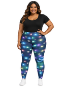 Curve Leggings (14-18 UK Size) - Christmas Light - Kukubird-UK