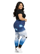 Curve Leggings (14-18 UK Size) - Over The Moon - Kukubird-UK