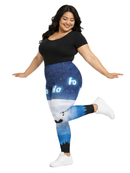 Curve Leggings (14-18 UK Size) - Over The Moon - Kukubird-UK