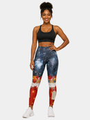 Regular Leggings (8-14 UK Size) - With Love Santa - Kukubird-UK