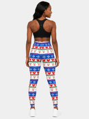 Regular Leggings (8-14 UK Size) - Winter Hearts - Kukubird-UK