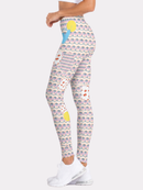 Regular Leggings (8-12 UK Size) - Stacked Cherry Kiss - Kukubird-UK