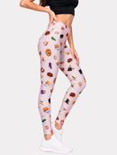 Regular Leggings (8-12 UK Size) - Cats Sweets - Kukubird-UK