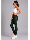 Regular Leggings (8-12 UK Size) - Deep Wood Check - Kukubird-UK