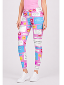 Regular Leggings (8-12 UK Size) - Flirty Messenger - Kukubird-UK
