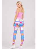 Regular Leggings (8-12 UK Size) - Flirty Messenger - Kukubird-UK