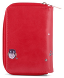 Kukubird Medium Purse 2 owl's love - Red - Kukubird_UK
